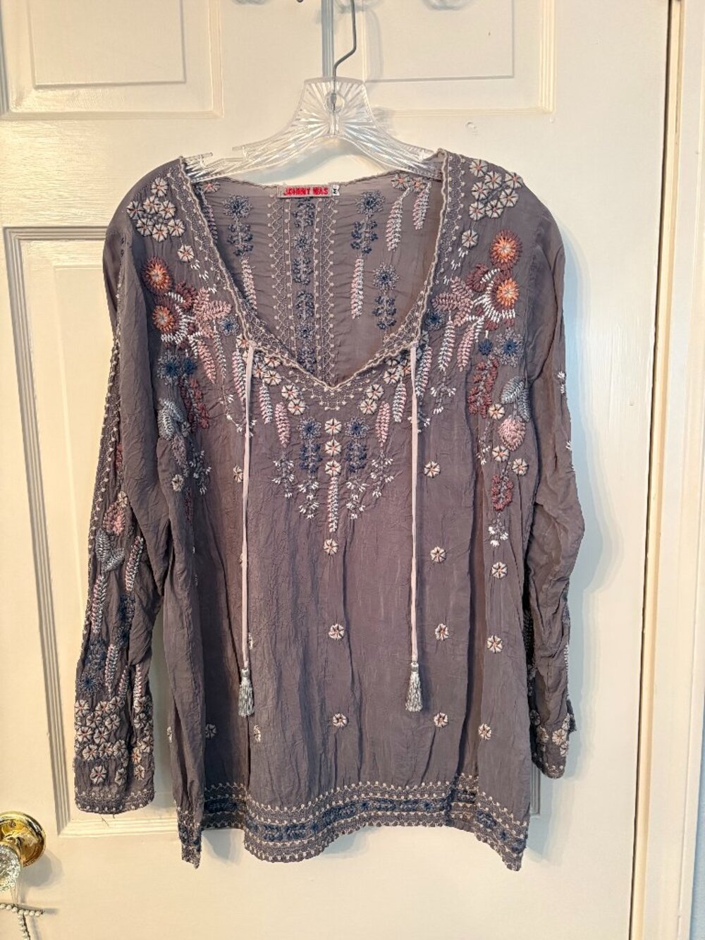 Johnny Was embroidered peasant tunic